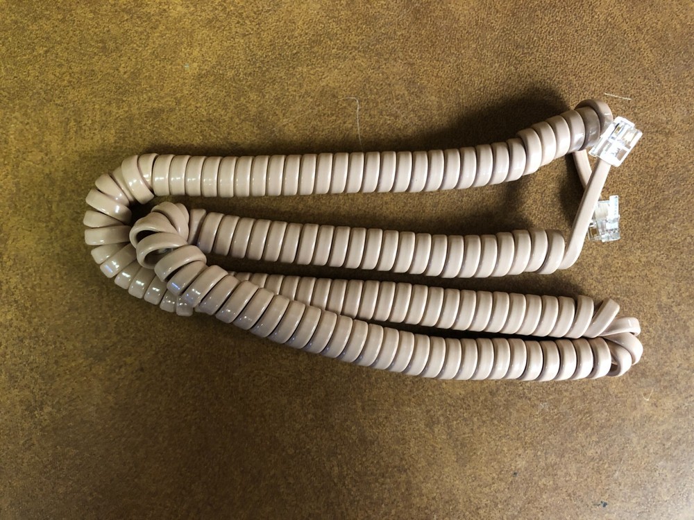 (3) PREMIER PT-HCPP-4-12 Handset Cord Beige 12 Feet Long