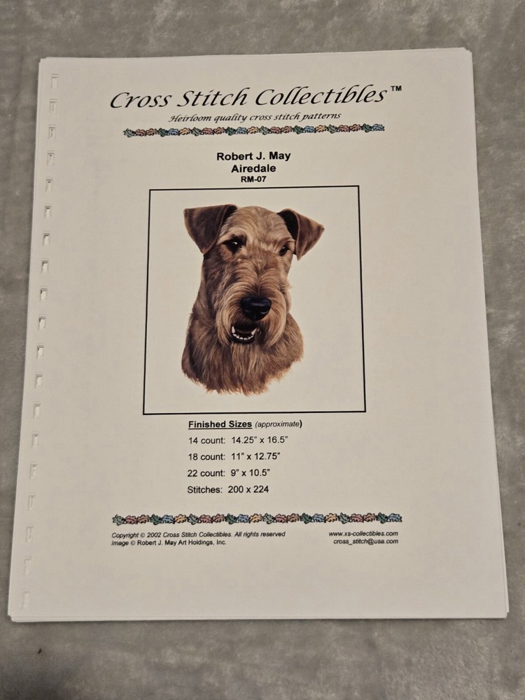 Cross Stitch Collectibles Pattern Airedale Dog