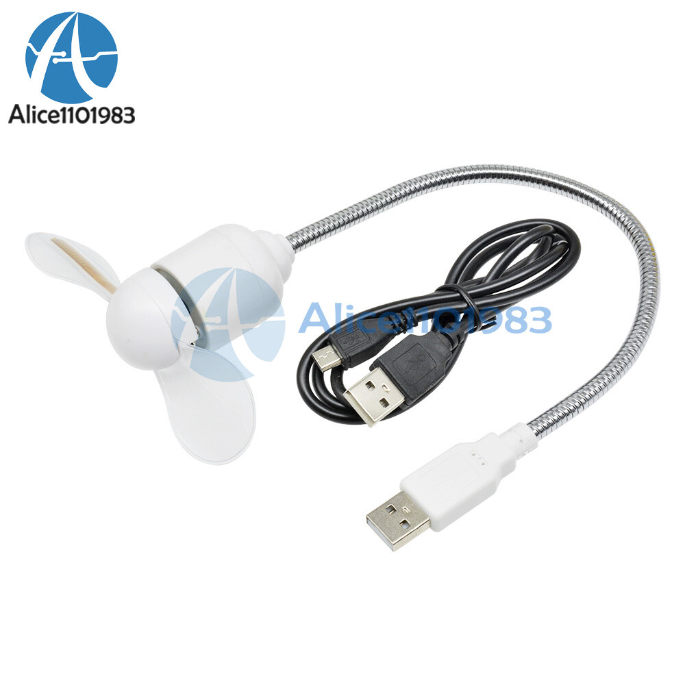 LED Clock Fan Mini USB Powered Cooling Flashing Programmable Character Desk Fun