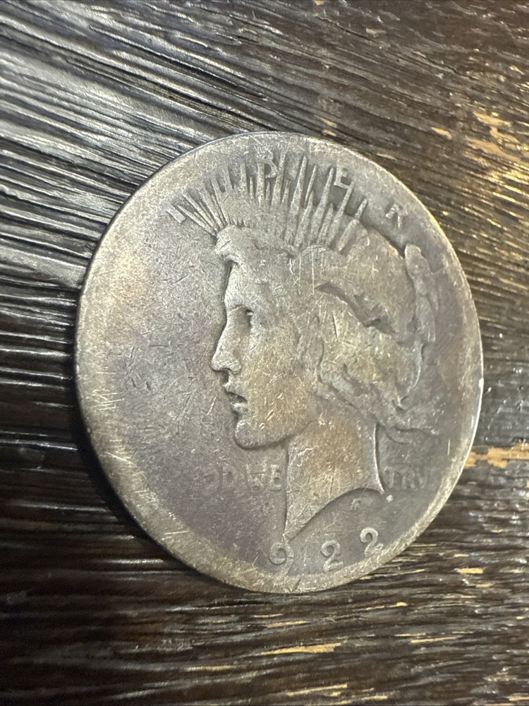 1922 Peace Dollar 90% Silver Toned