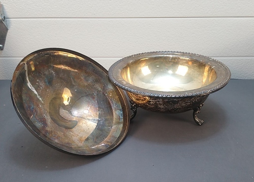 Vintage FB Rogers Silver Plated Footed Covered Serving Dish Or Buffet Server