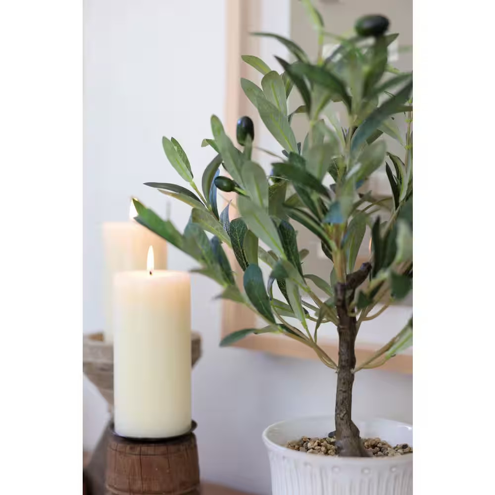25.5" Artificial Olive Tree in 6" TEXTURE CERAMIC 6*6*6.25