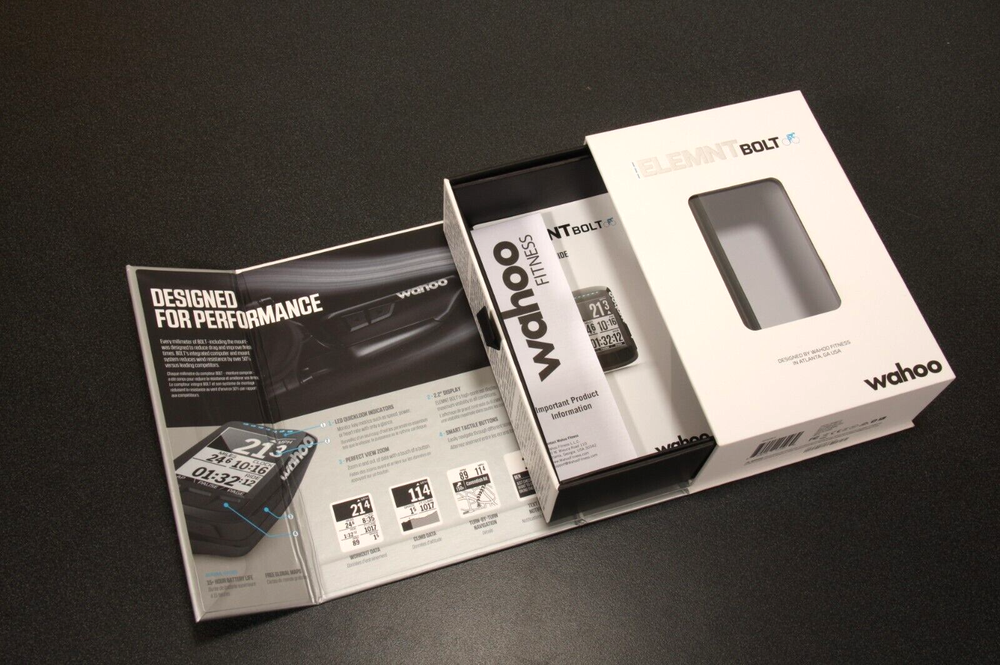 Wahoo Elemnt Bolt Empty Box and Quick Start Guide ONLY, NO GPS INCLUDED