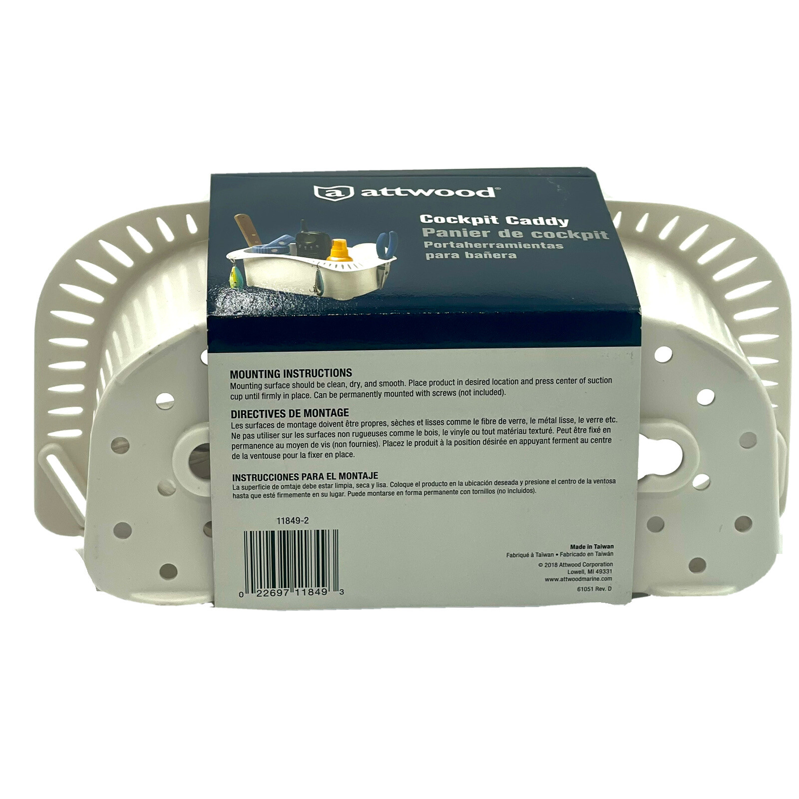 Attwood Cockpit Caddy Boat Storage, Cell Phone, Fishing Gear, Drink Holder