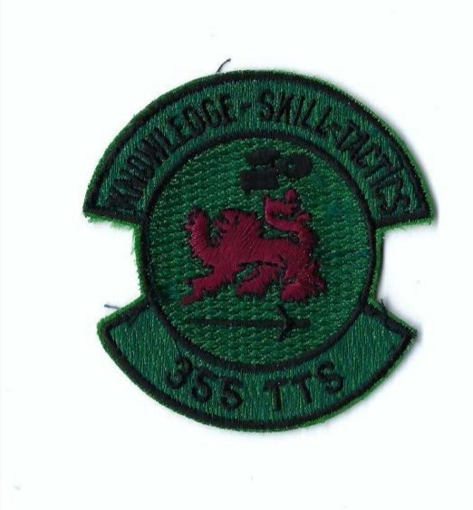 USAF US Air Force 355 TTS Knowledge-Skill-Tactics Patch 2-7/8in x 3in