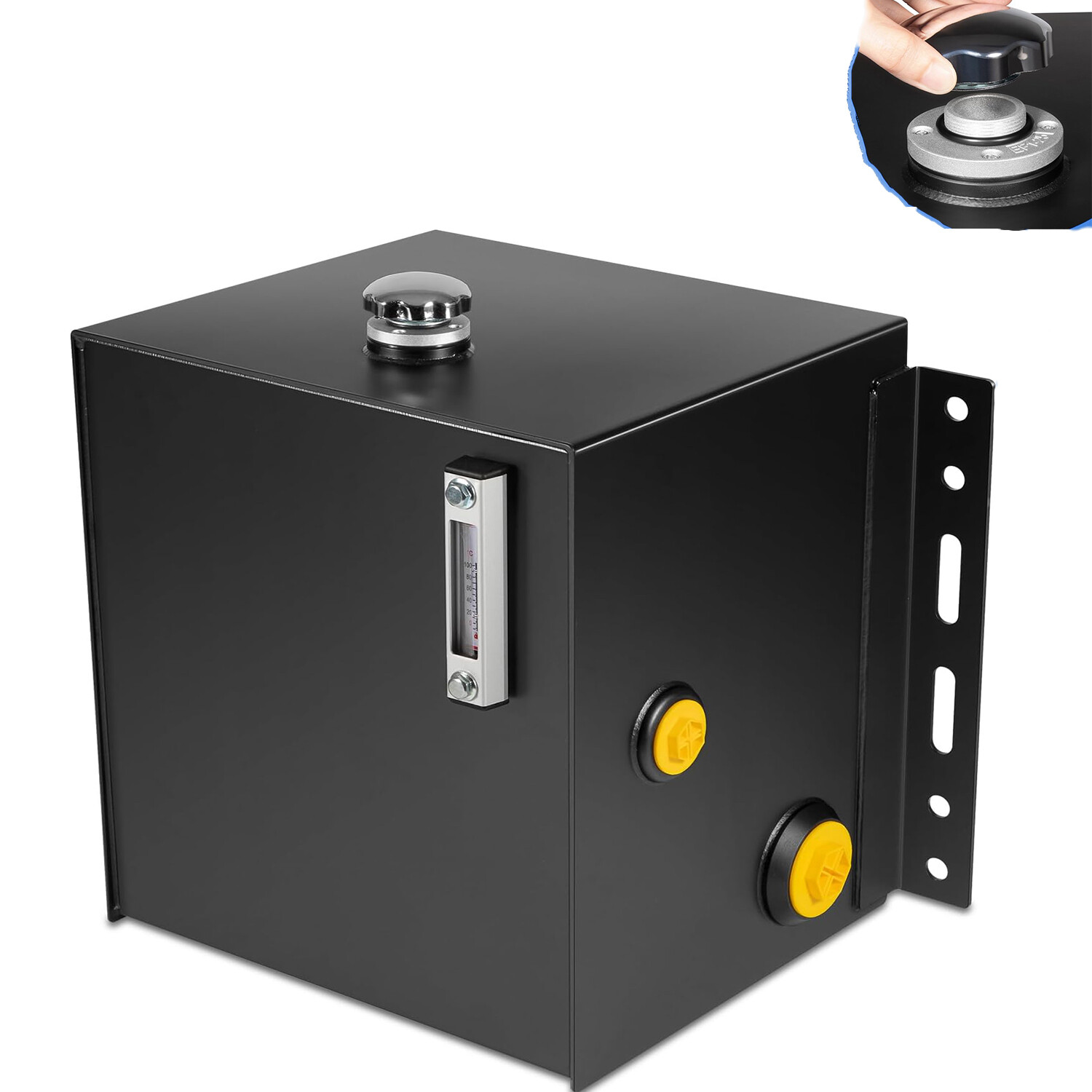15 Gallon Hydraulic Fluid Reservoir Tank with Fill Cap Vertical Mount for Truck