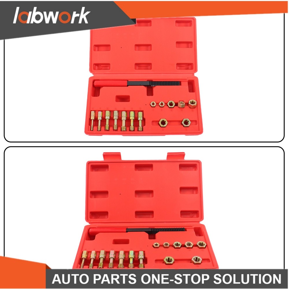 Labwork 15-Piece Metric Thread Repair Set Thread Restorer Set Rethreading Tool