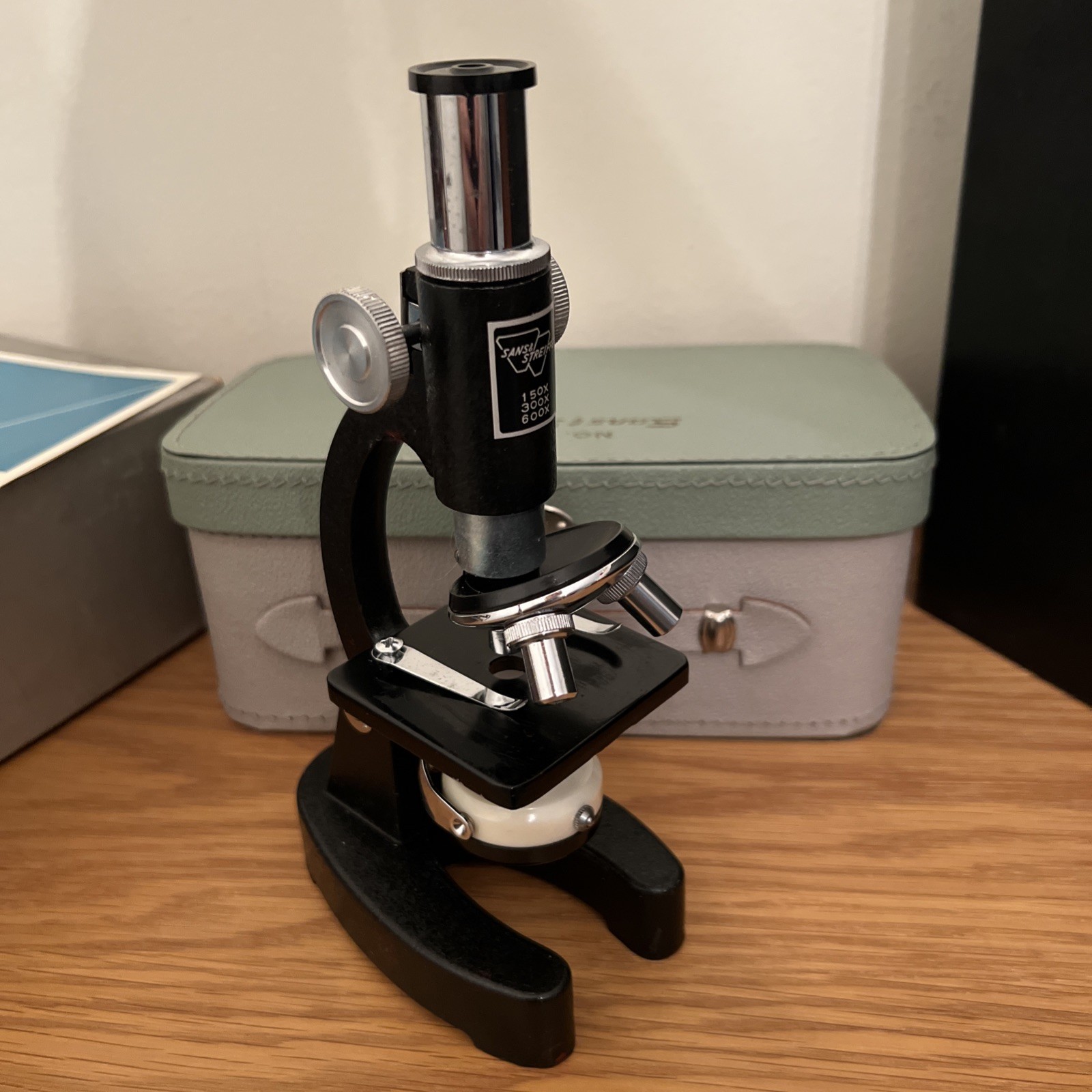 VINTAGE NO. 515 SANS & STREIFFE MICROSCOPE IN ORIGINAL CASE