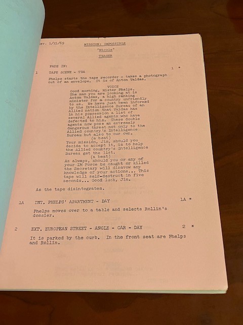 MISSION: IMPOSSIBLE TV Script Nicole (S3, Ep 22) FINAL DRAFT 01/14/69