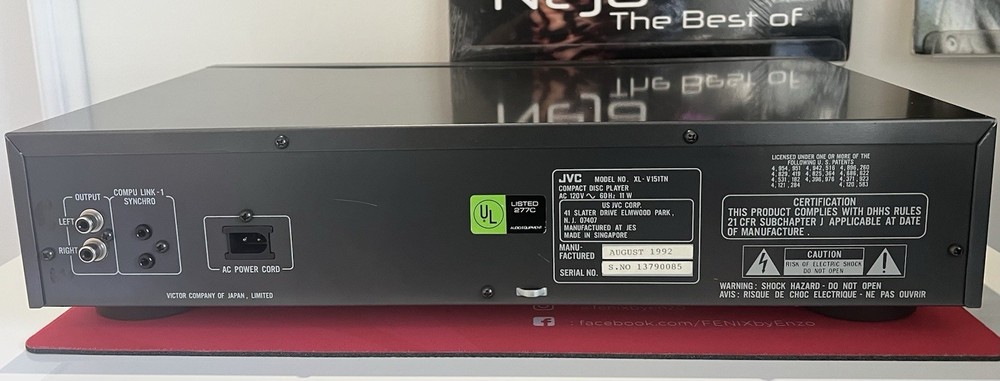 JVC XL-V151 Single Compact Disc Player, Serviced
