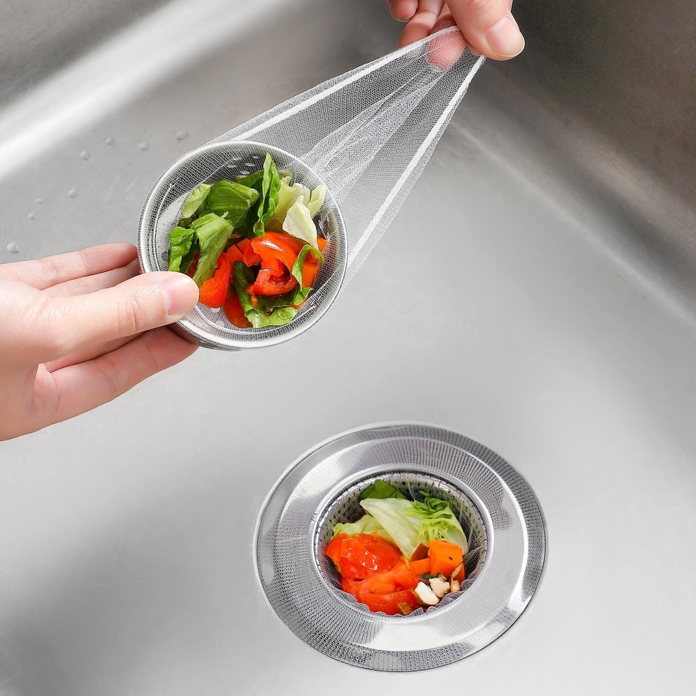 200 Pack Kitchen Sink Strainer Mesh Bag, Anti-Clogging Disposable Covers