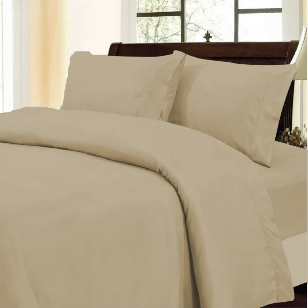 Lovely Solid Taupe Bedding Collection 1000/1200 TC 100% Cotton