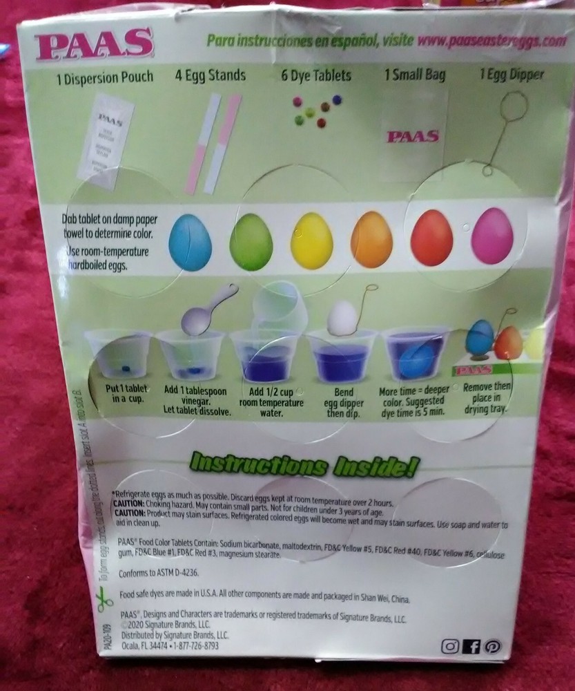* PAAS *EASTER EGGS COLOR DECORATING KIT * SHIMMERING PEARL * DAMAGED BOX *