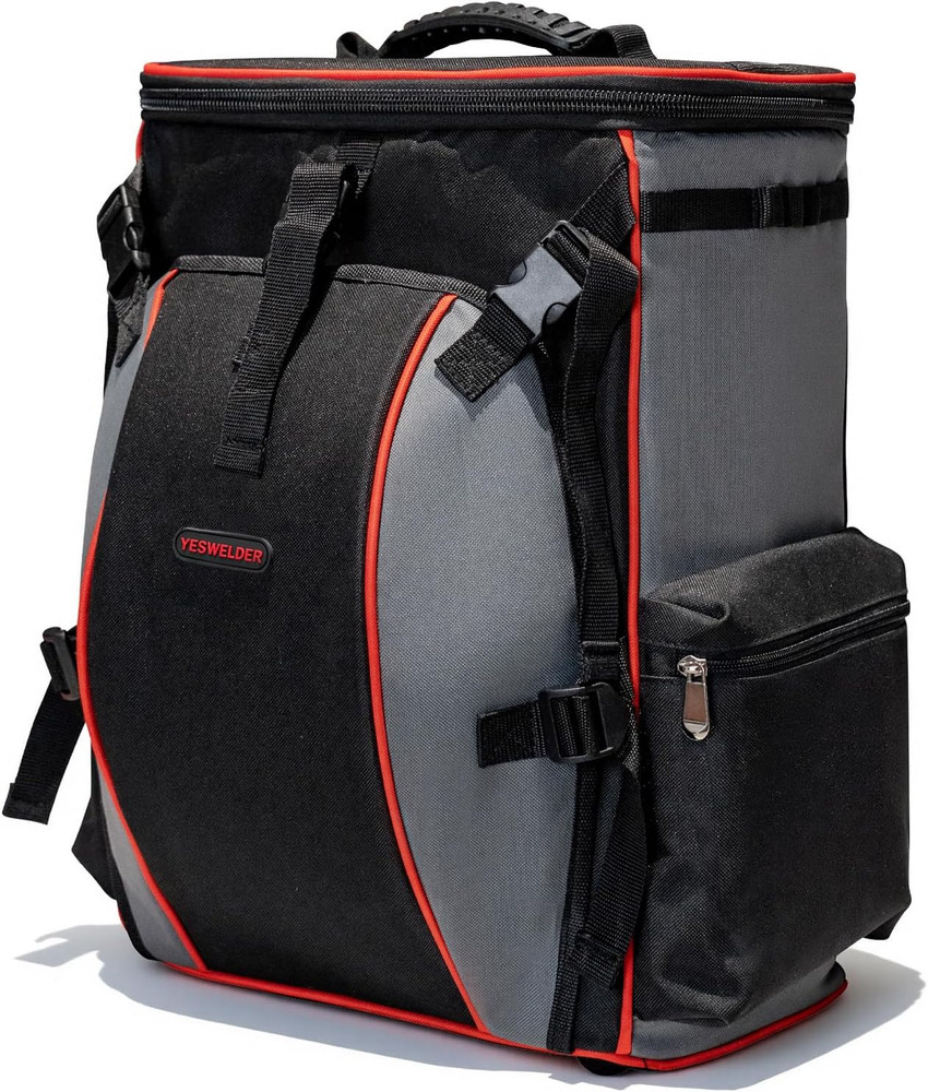 Welding Backpack, Large Capacity Professional Welding Tool Bag with Helmetcatch,