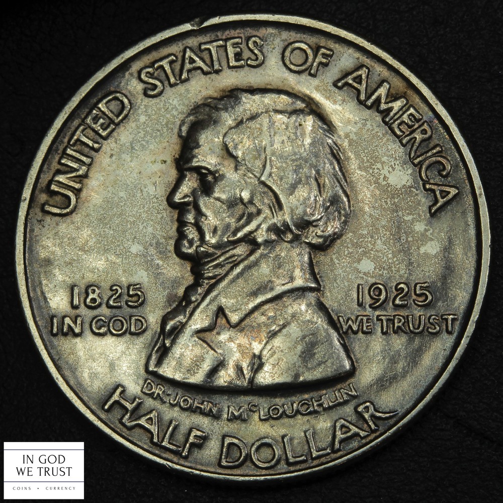 1925 Fort Vancouver Commemorative Silver Half Dollar 50C - Cleaned
