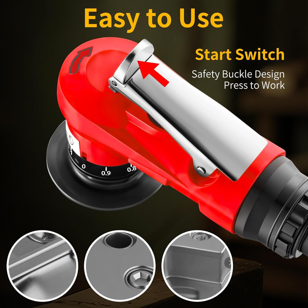 2 in 1 Pneumatic Chamfering Tool - Mini Air Chamfer Tool for C & R Deburring, 45