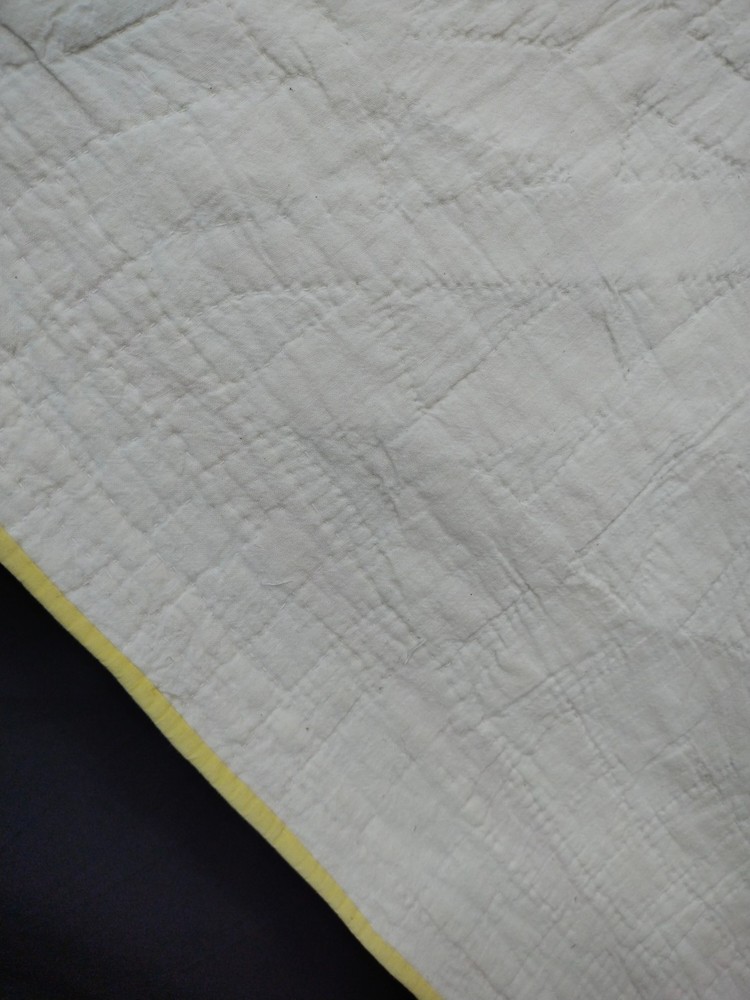 vintage sunburst hand Quilted patchwork Quilt needlework A168