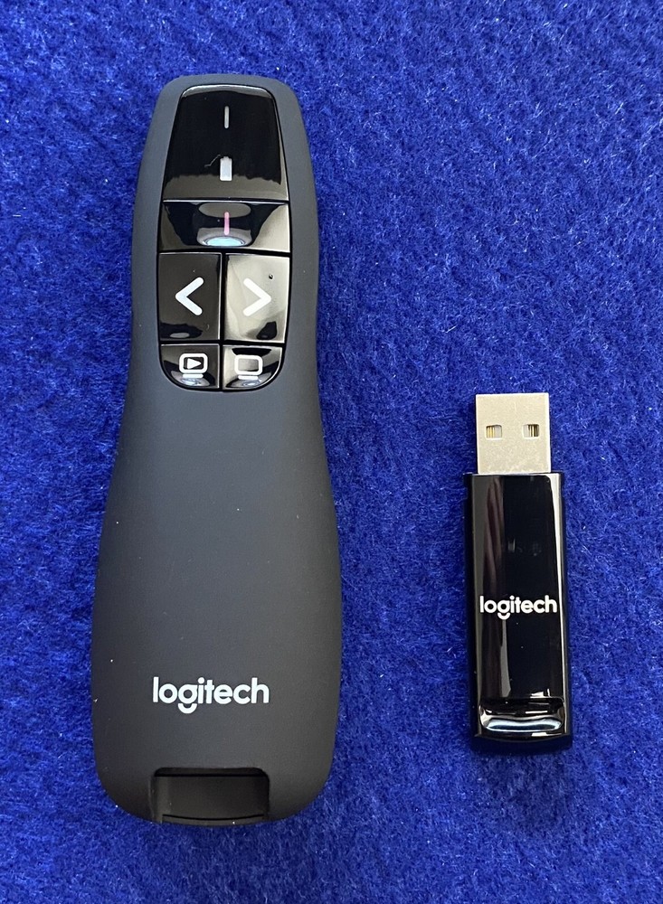 Logitech Wireless Presenter R400, Wireless Presentation Remote Clicker w/ Laser