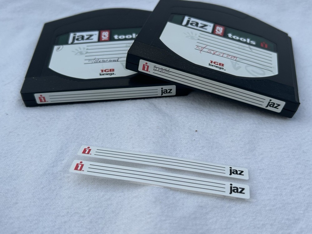 Iomega Jaz Disks 2 Count Tools 1GB Used ~