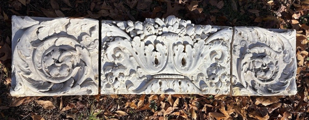 Architectural Terra Cotta 3pc Spandrel Frieze Panel