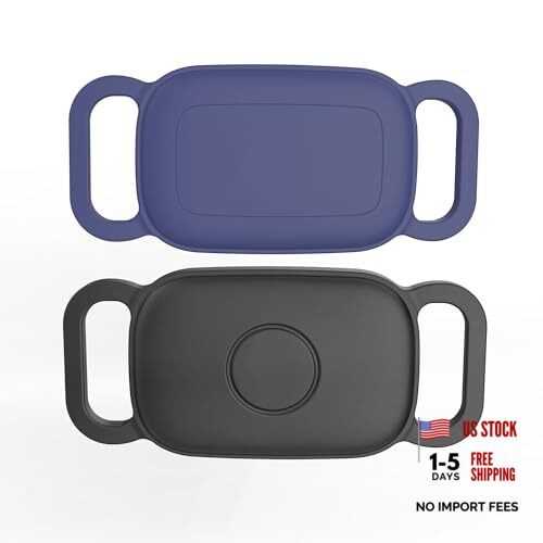 [2 Pack] Dog Collar Holder for Tile Pro 2024 Tracker, Waterproof Black/Blue