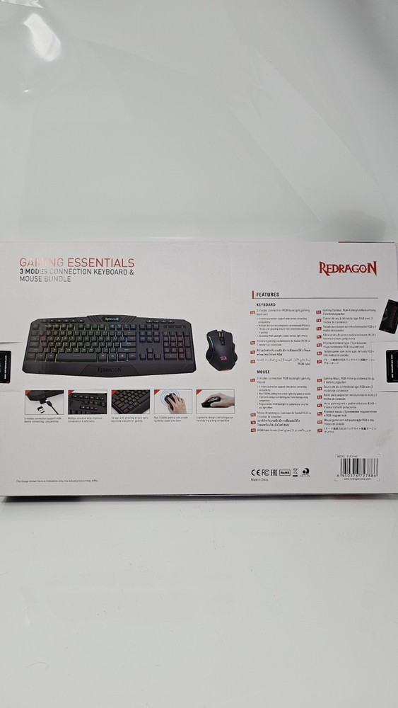 Redragon Gaming Essentials Keyboard & Mouse RGB Combo