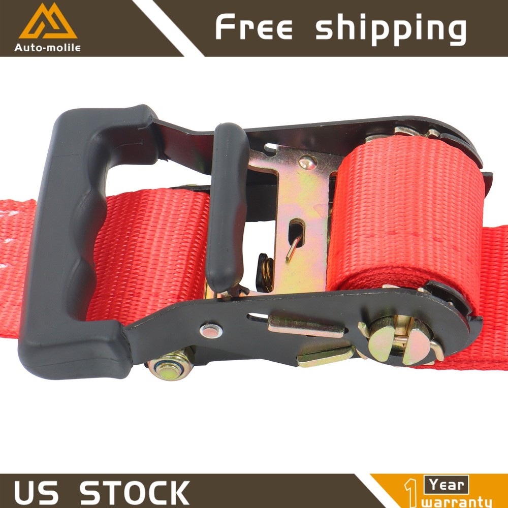 Heavy Loads E Track System Kit With Wheel Chock 8' Red Ratchet Tie Down Straps