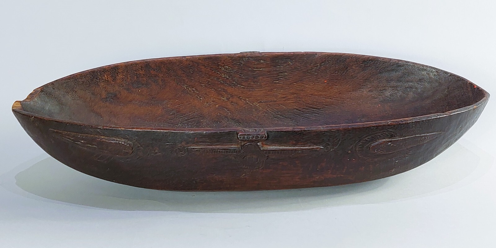 NEW GUINEA TAMI ISLAND, SIASSI, IRON WOOD BOWL
