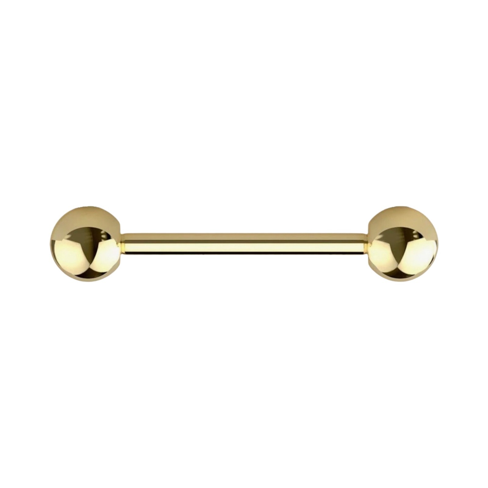 Straight Barbell Tongue Nipple Ring 14K Gold Yellow Rose White 14G Piercing