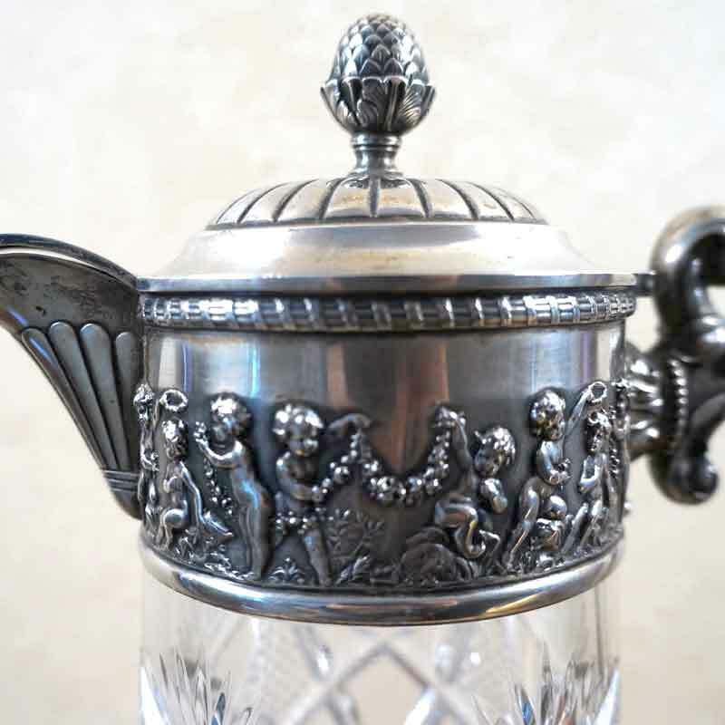 Crystal Silver Gilt Pitcher