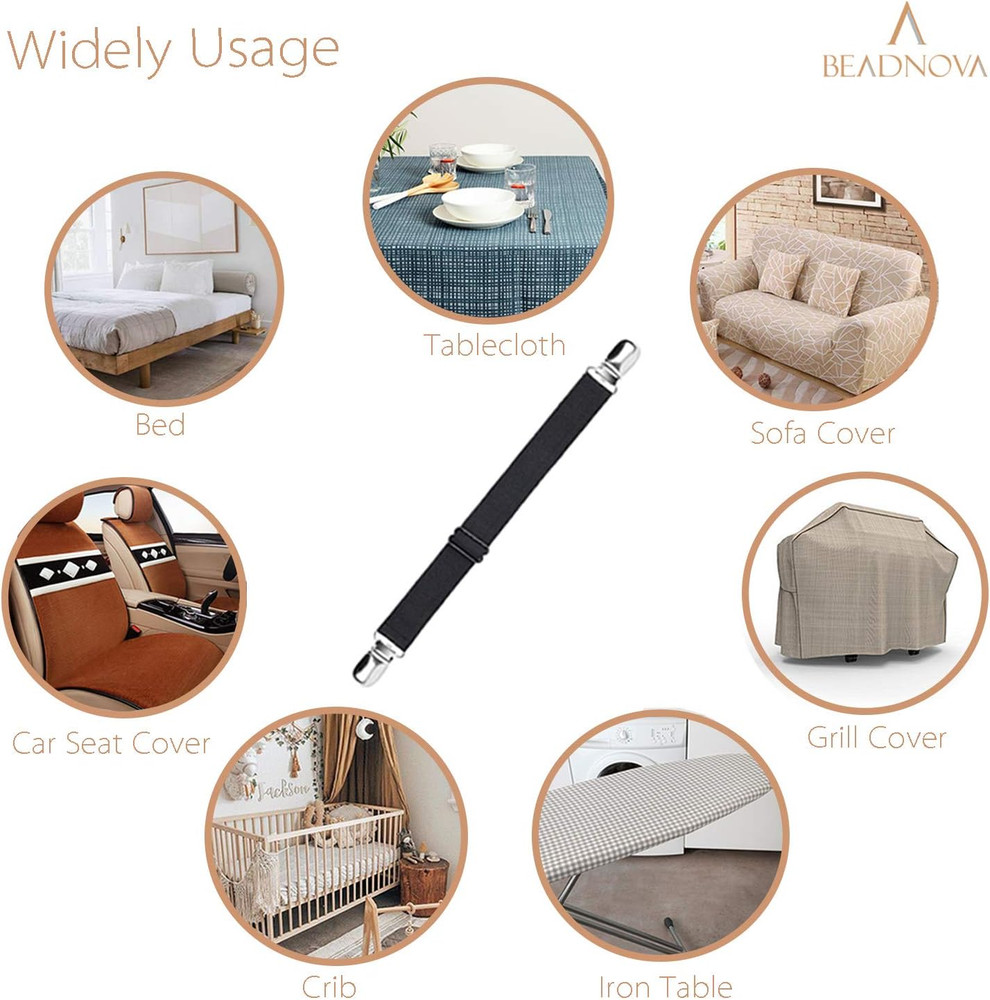 Bed Sheet Straps 4 Pcs Bed Sheet Holders Fitted Sheet Clips Adjustable Sheet Sus