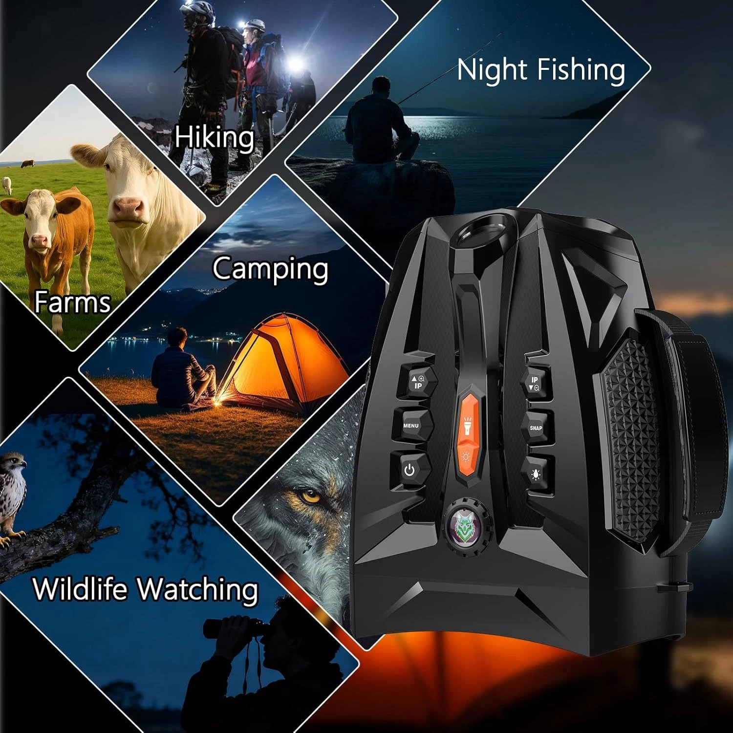 🥇Night Vision Goggles, 4K Night Vision Binoculars 5000mAh Charging Battery 32GB