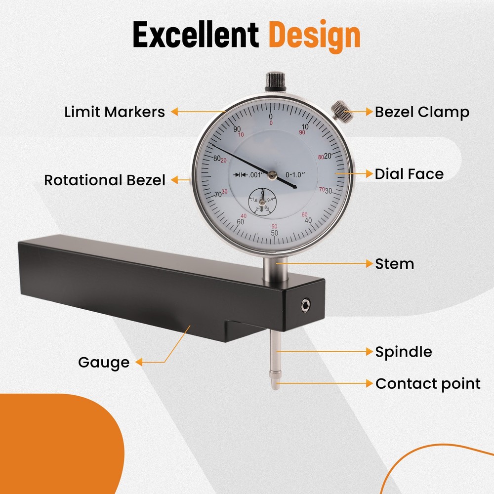Engine Dial Indicator Set for Engine Testing 0.001" Measurement #6434