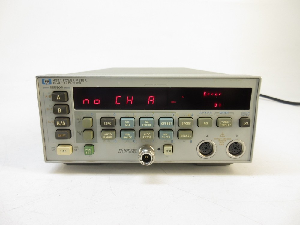 Hewlett Packard HP 438A Power Meter Unit - Error 31