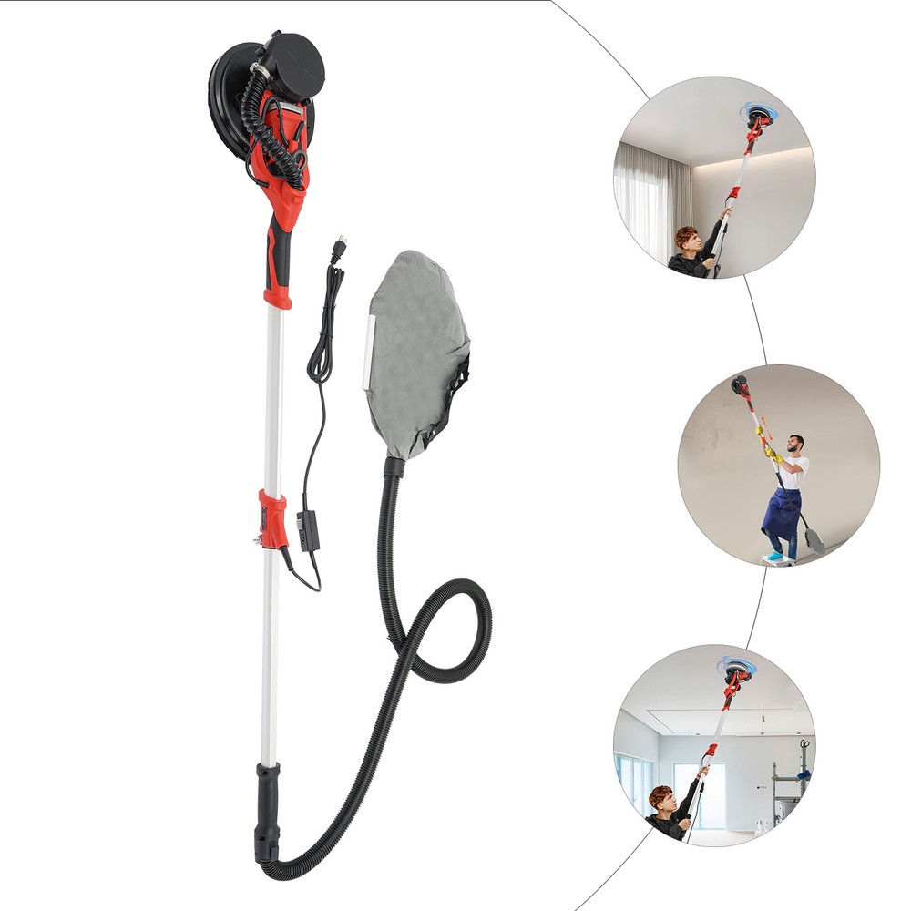 Drywall Sander 750W 6 Variable Speed Sander Electric Ceiling Wall Sander Red