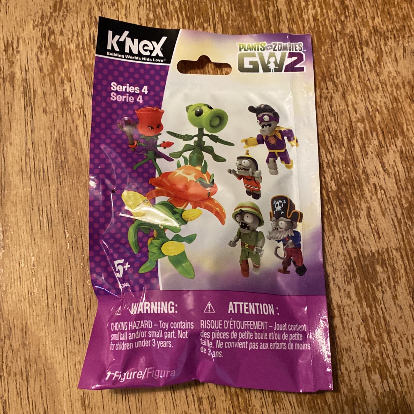 Plants vs Zombies Series 4 K'NEX Mystery Surprise Blind Pack 1 Figure NEW Sealed