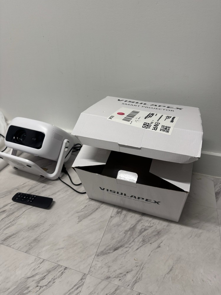 VisualApex E60HS Smart Projector HDMI White Desktop with Remote