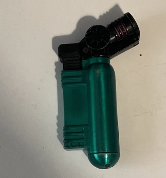 Eclipse Techno Handheld Torch Green Lighter Sparks