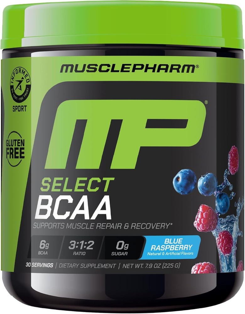 MusclePharm entials BCAA Powder, Pre & Post Workout Recovery Drink,