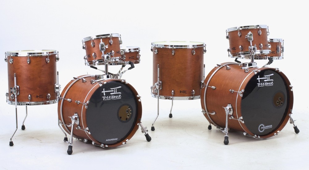 TreeHouse Custom Drums 8-piece Plied Maple Drumset "Middle Brown 8-pc"
