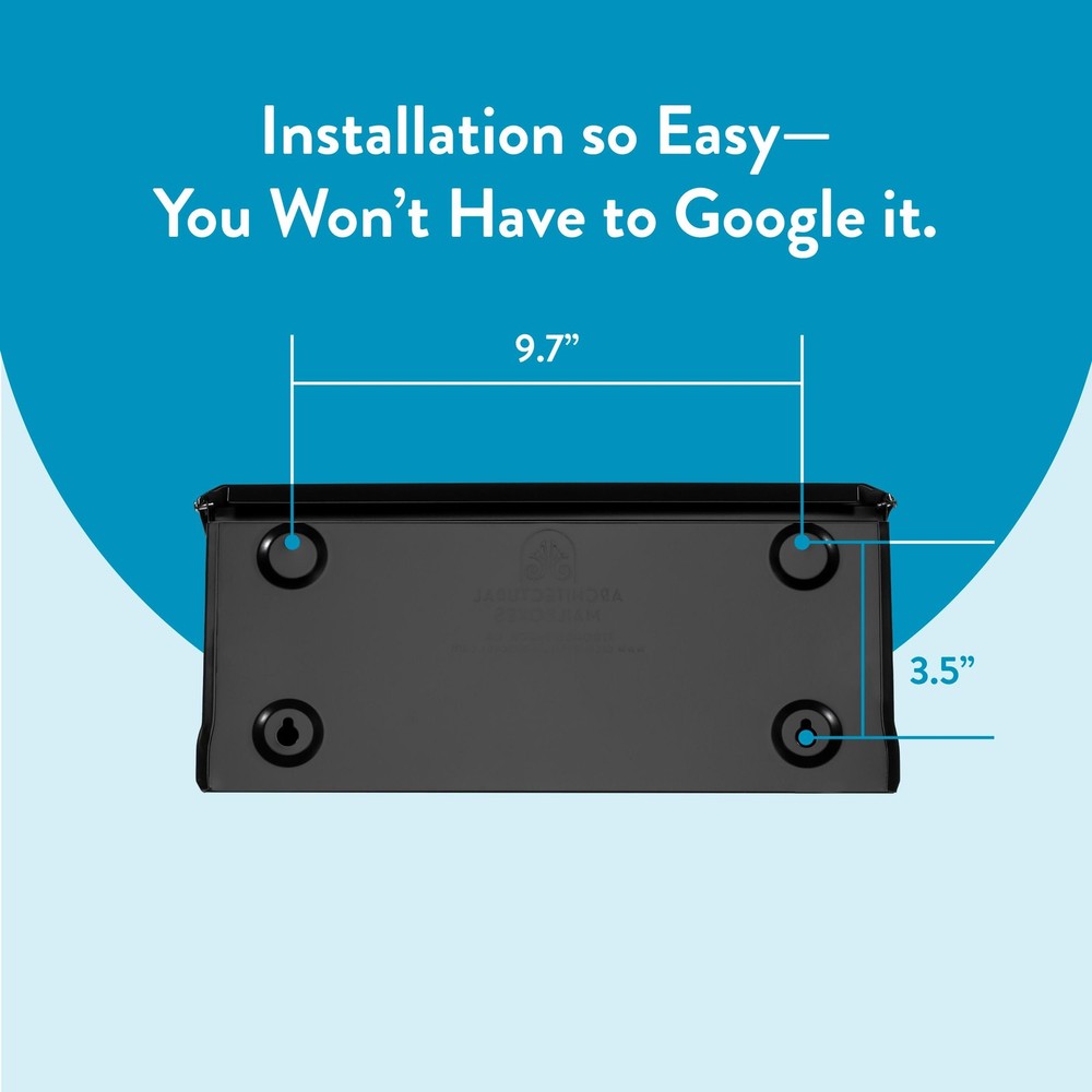 Architectural Mailboxes Cielo™ Vertical Wall-Mounted Mailbox for Outside, Rus...