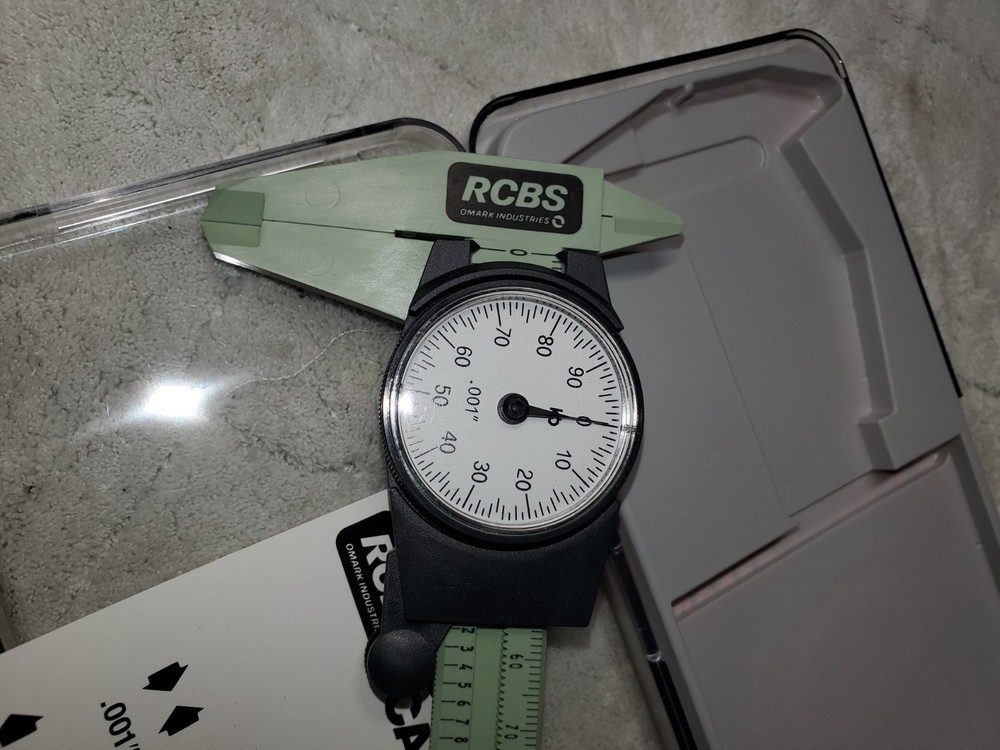 RCBS Dial Caliper Case Length Gauge 087301 Box And Paperwork