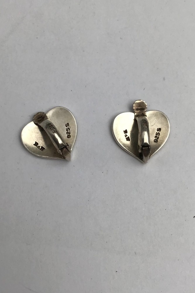 Hans Hansen Sterling Silver Heart Ear Clip
