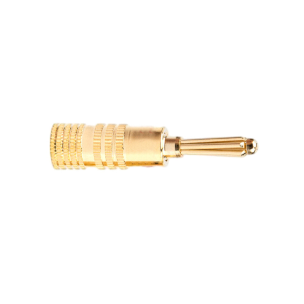 2PCS Banana Plug Connector Solid Aluminum Shell Banana Plug Gold Shell Pure