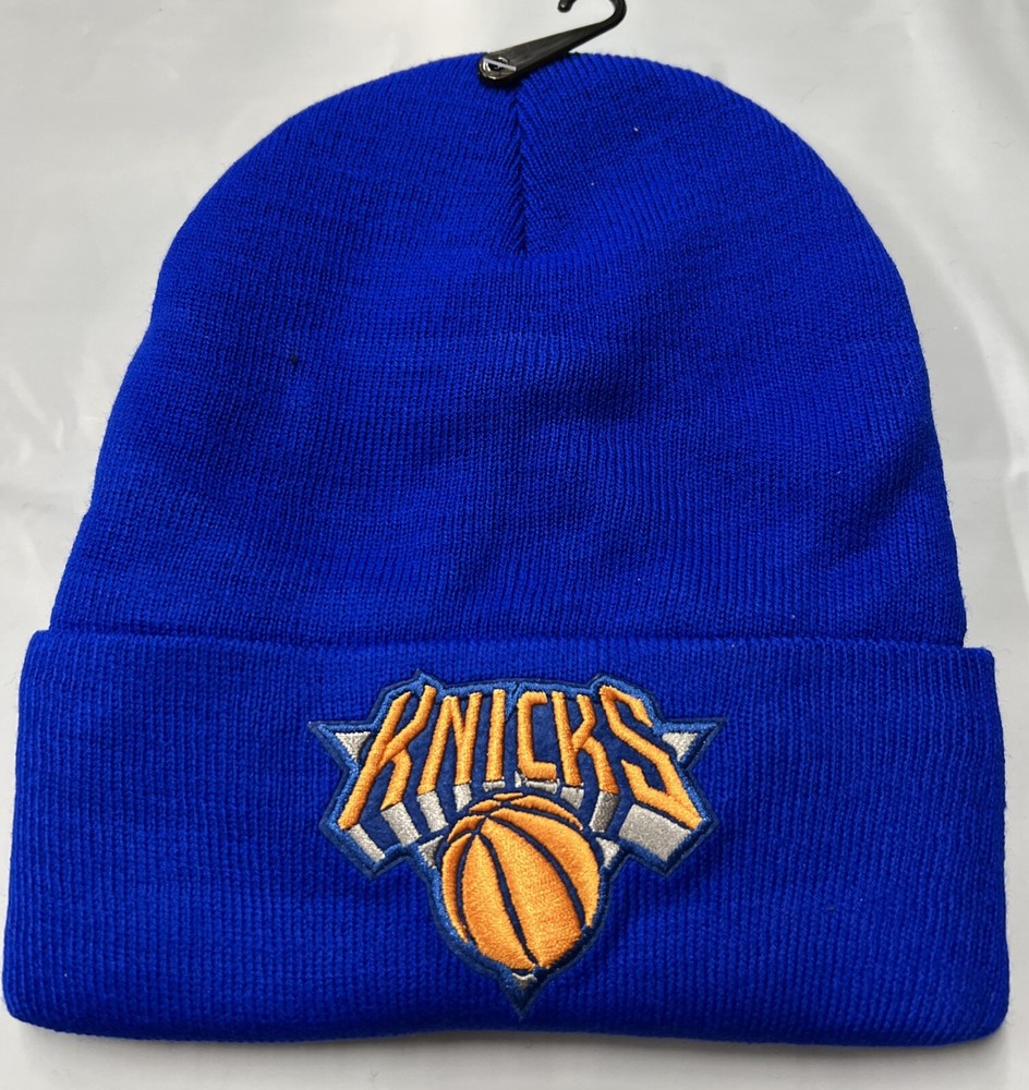 New York Knicks LINED Winter Hat blue  Cuffed beanie cap