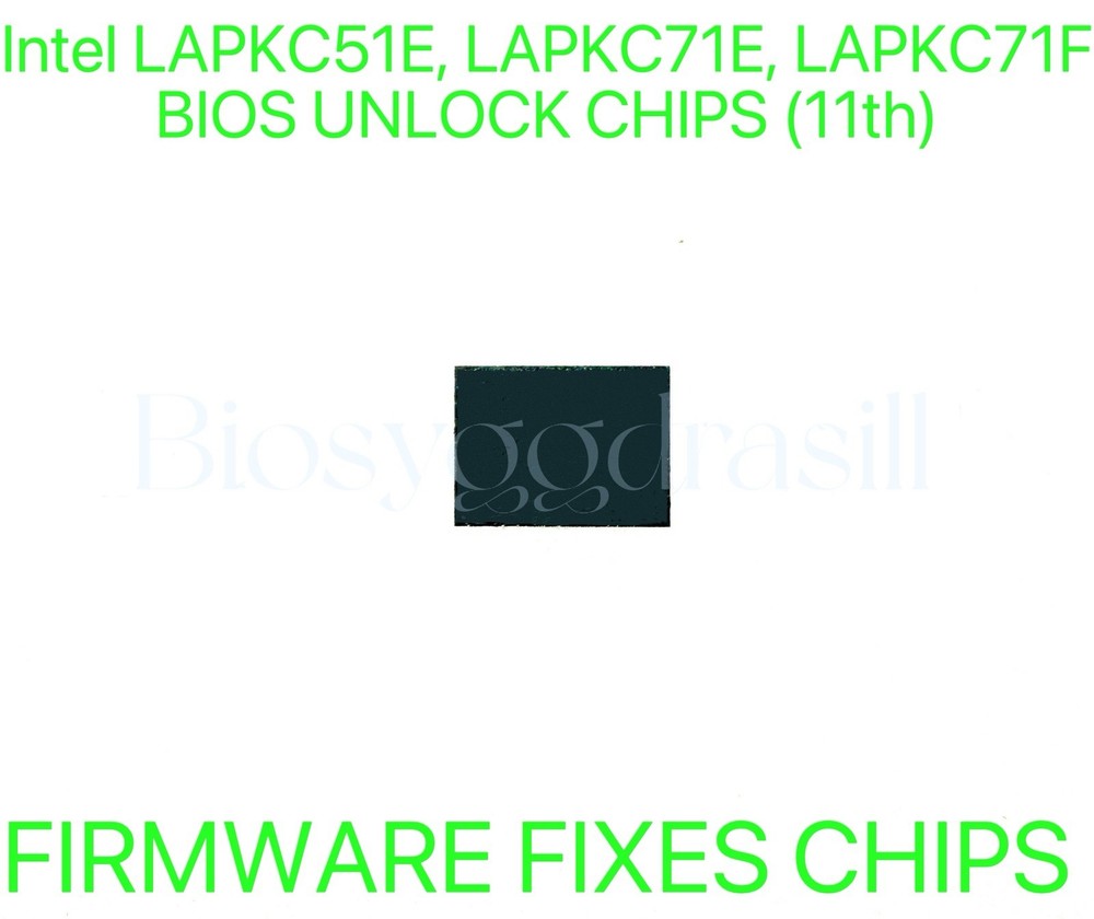 Intel LAPKC51E, LAPKC71E, LAPKC71F Series, ADMIN NO PASSWORD FIRMWARE BIOS CHIP