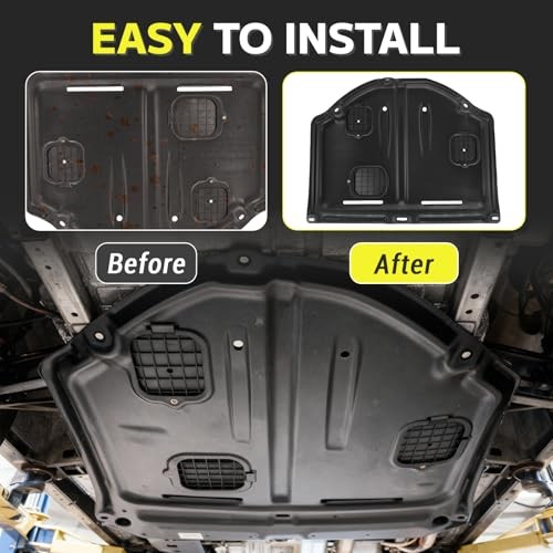 Front Engine Splash Shield Compatible with Kia Optima For 2011-2015 Kia Optima