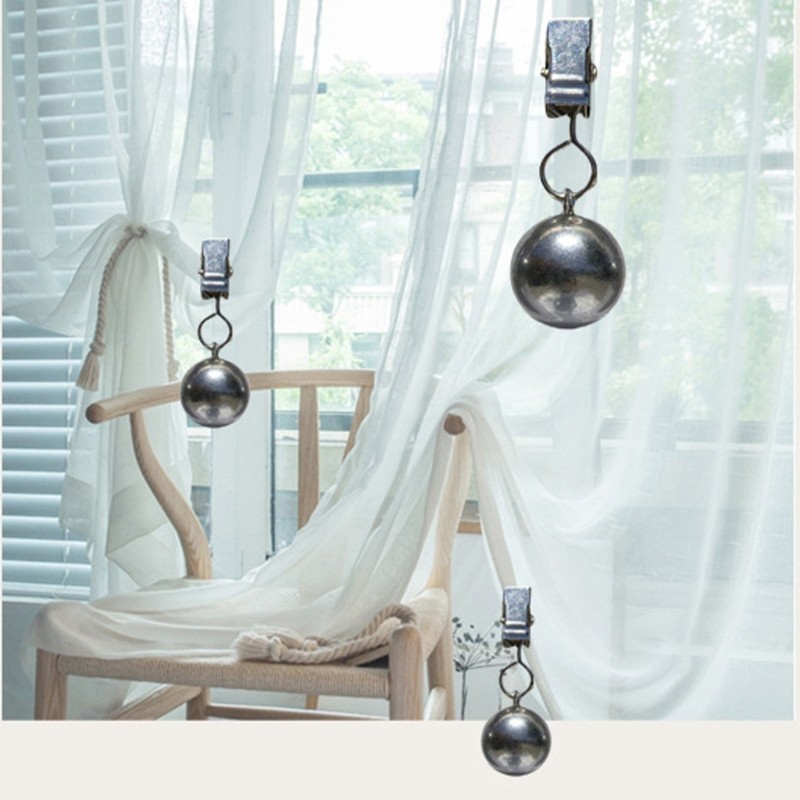 Practical Metal Ball Clamps for Securing Tablecloths Curtains in Homes Camping