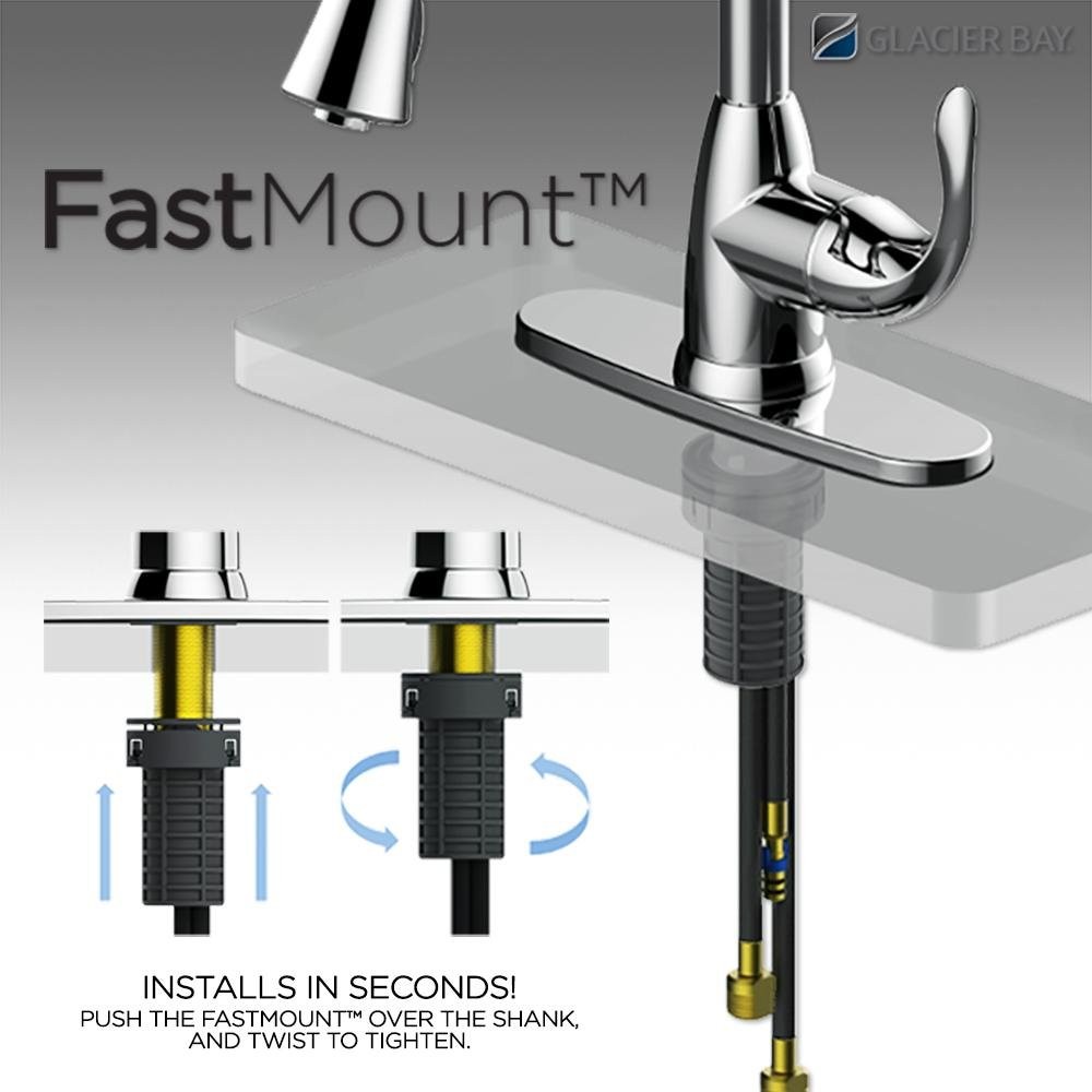 Glacier Bay HD67496-1008D2 Dylan Single-Handle Pull-Down Sprayer Kitchen Faucet