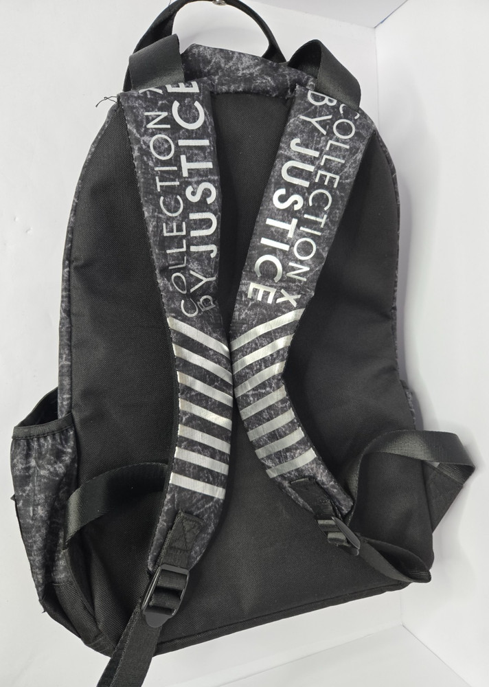 Justice Collection X Tie Dye Black White Silver Backpack